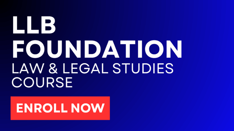 LLB Foundation — Law & Legal Studies Course